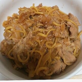 こんにゃく麺ですき焼き風